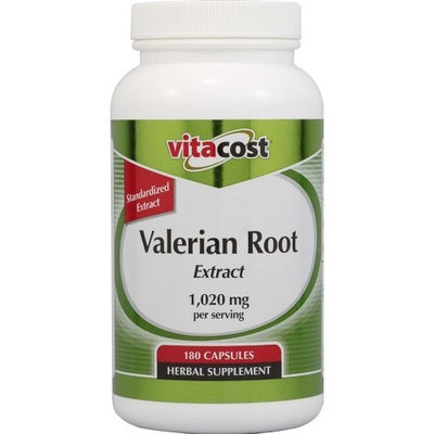 Vitacost Brand Vitacost Valerian Root Extract - Standardized -- 1020 mg per serving - 180 Capsules