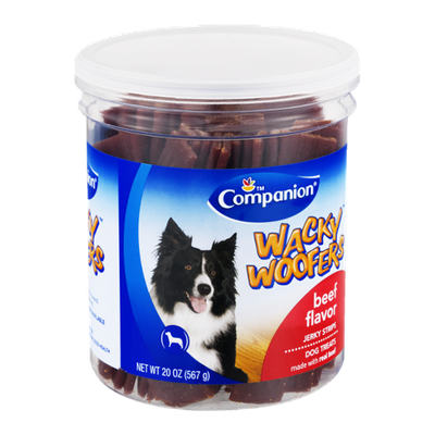 Companion Wacky Woofers Jerky Strips Beef