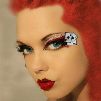 SummitFashions Queen of Hearts Xotic Eyes Make Up Las Vegas Showgirl Dancer
