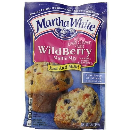 Martha White Muffin Mix, Wildberry, 7-Ounce Packages (Pack of 12)