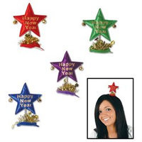 Beistle - 80769 - Happy New Year Star Hair Clips