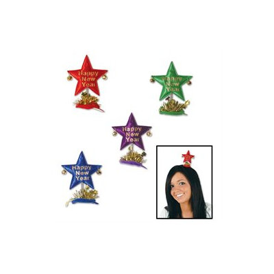 Beistle - 80769 - Happy New Year Star Hair Clips