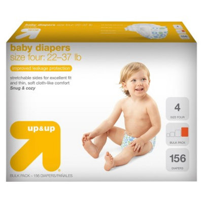 up & up Baby Diapers Bulk Size 4 156 ct