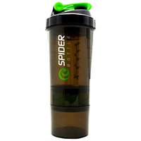 Spider Bottle - SpiderMix Mini2 Go Shaker Bottle Black/Green - 25 oz.