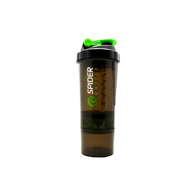 Spider Bottle - SpiderMix Mini2 Go Shaker Bottle Black/Green - 25 oz.