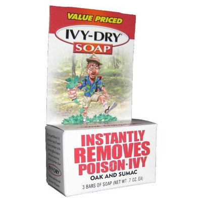 Ivy-dry Soap. Instantly Removes Poison-ivy, Oak and Sumac. 3 Bars of Soap (0.7 Oz Each)