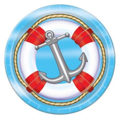 Beistle 58021 Nautical Lunch Plates - Pack of 12