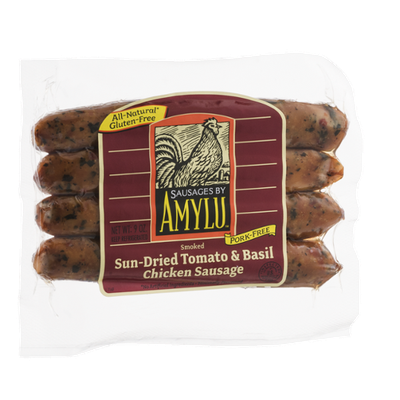 Amylu Sun-Dried Tomato & Basil Chicken Sausage - 4 CT