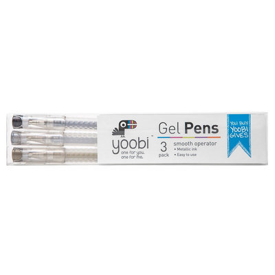 Yoobi, Lcc Yoobi Metallic Colored Gel Pens - Multicolor, 3 Pack, Multi-Colored