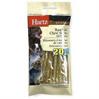 Hartz 20 Pack Natural Dental Munchy Rawhide Sticks 83356