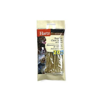 Hartz 20 Pack Natural Dental Munchy Rawhide Sticks 83356