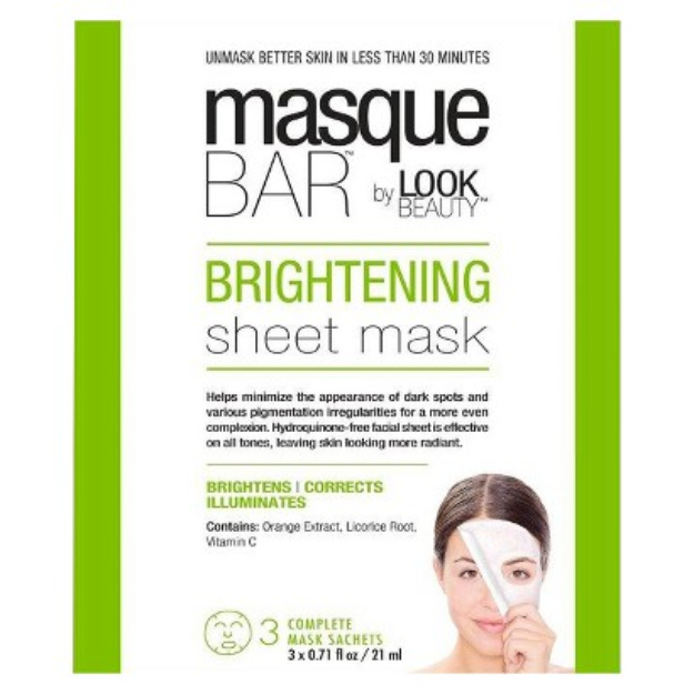 Masque Bar by Look Beauty Brightening Sheet Mask - 3 Mask Sachets
