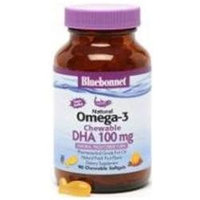 Bluebonnet Nutrition - Natural Omega-3 Chewable DHA Pharmaceutical Grade Fish Oil Natural Fresh Fruit Flavor - 90 Chewable Gels