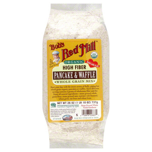 Bob's Red Mill Organic High Fiber Pancake & Waffle Mix Whole Grain Mix