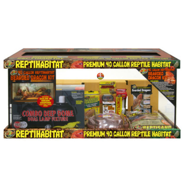 Zoo Med ZOO MEDTM Reptihabitat Bearded Dragon 40 Gallon Terrarium Kit