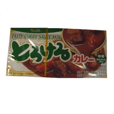 S B S & B Tasty Curry Sauce Mix, Med/Hot, 7-Ounce Units (Pack of 10)