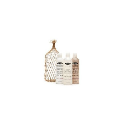 de-luxe BAIN Bath Set in Abaca Bag, Lavender 1 set