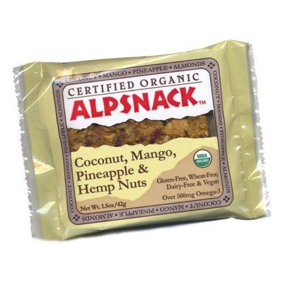 Alpsnack Coconut, Mango, Pineapple & Hemp Nuts, 1.5-Ounce Bars (Pack of 12)