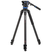 Benro C373F 3-Section Carbon Fiber Video Tripod with S7 Head, 15.4lbs Maximum Capacity, 63.58