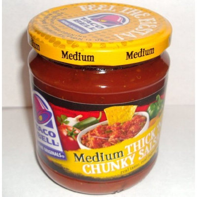 Taco Bell Thick'n Chunky Medium Salsa, 16 oz Jar (Pack of 4)