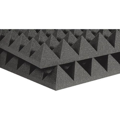 Auralex 4 Studiofoam Pyramid 2'x2'x4 panels (6 pack) Charcoal 4 Inch