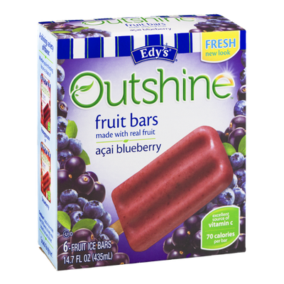 Edy's Outshine Fruit Bars Acai Blueberry - 6 CT