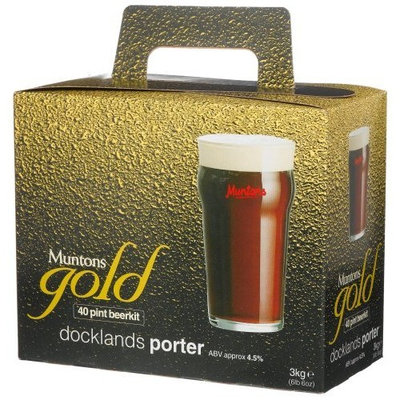Muntons Gold 40 Pint Beerkit, Docklands Porter, 102-Ounce Box