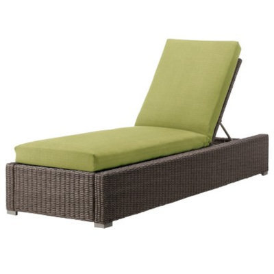 Outdoor Patio Furniture: Threshold Lime Green Wicker Chaise Lounge,