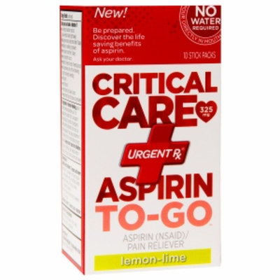 Urgentrx UrgentRx Critical Care Aspirin To-Go, Lemon-Lime, 10 ea