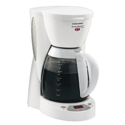 Black & Decker DCM2500W SmartBrew 12-Cup Coffeemaker, White