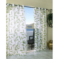 Outdoor Decor Escape Leaf Indoor/Outdoor Grommet Top Window Sheer -