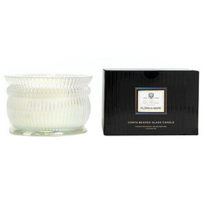 Voluspa 2 Wick Corta Beaded Glass Candle, Flora Di Mare, 15.8 oz