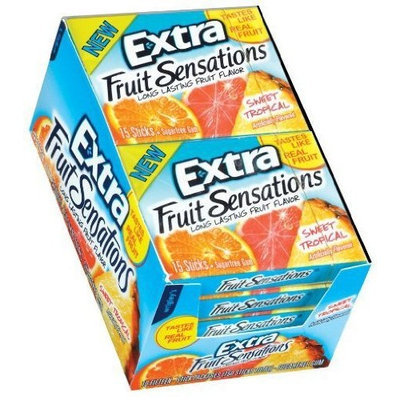Extra Fruit Sensations - Sweet Tropical,10 packs with 15 sticks per pack