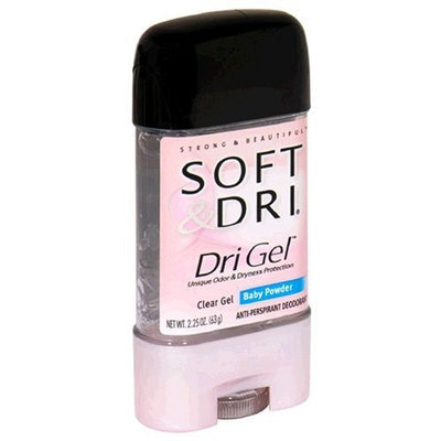 Soft & Dri Gel Anti-Perspirant Clear Gel Deodorant, Baby Powder for Women, 2.25 oz (63 g)