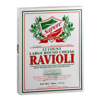 Sapore Fine Gourmet Pasta Large Round Ravioli Cheese - 12 CT