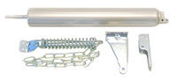 Ideal Security Inc. Heavy Duty Door Closer in Painted Silver with Door Chain SK8730