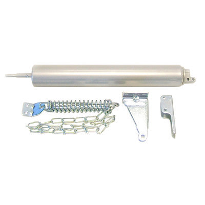 Ideal Security Inc. Heavy Duty Door Closer in Painted Silver with Door Chain SK8730