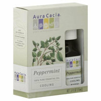 Aura Cacia Peppermint Pure Essential Oil 0.5 fl oz Case of 3