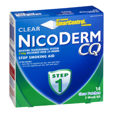 NicoDerm CQ Clear 2-Week Step 1 Stop Smoking Aid Patches - 14 CT
