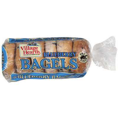 Village Hearth Blueberry Bagels, 24 oz