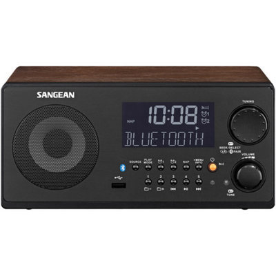 Sangean WR-22WL FM-RBDS/AM/USB/Bluetooth Digital Receiver, Walnut