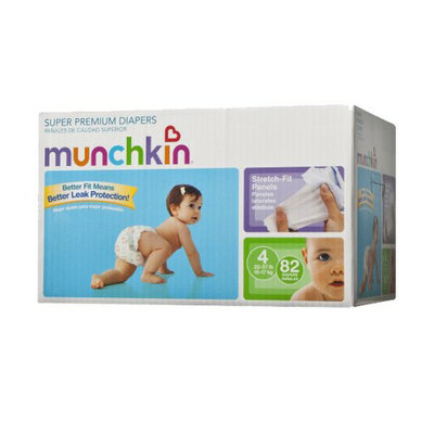 Munchkin Super Premium Diapers Box Pack - Size 4 (82 Count)