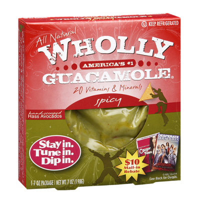 Wholly Guacamole Spicy All Natural Hand-Scooped Hass Avocados