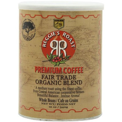 Reggies Roast Reggie's Roast Organic, Fair Trade Whole Bean Coffee, 12-Ounce Cans (Pack of 3)