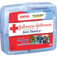 BAND-AID Johnson and Johnson Red Cross Portable Travel First Aid Kit