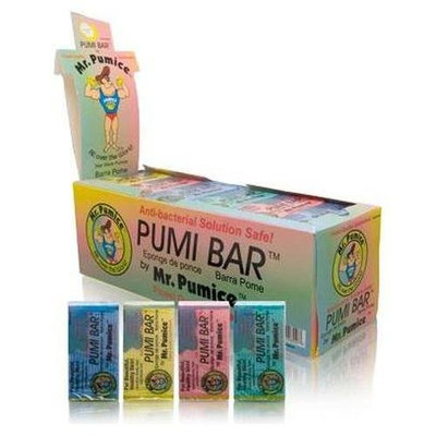 Mr. Pumice Pumi Bar Regular Size ( Assorted Colors ) 1 Box (24 Counts)