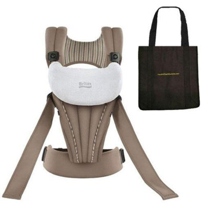 Britax K011005KIT1 - Front Soft Organic Baby Carrier in Tan with a Black Non Or