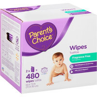 Parent's Choice Club Box Baby Wipes With 2 Resealable Zipper Bags, each with 240ct Sheets - total=480 Sheets