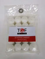 Dynamic Designs Essential Home 20 Pack Unscented White Votives - dynamic designs