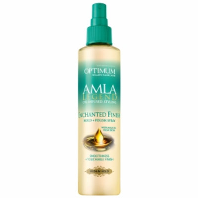 Optimum Salon Haircare Amla Legend Enchanted Finish Hold+Polish Spray, Medium Hold, 6 fl oz